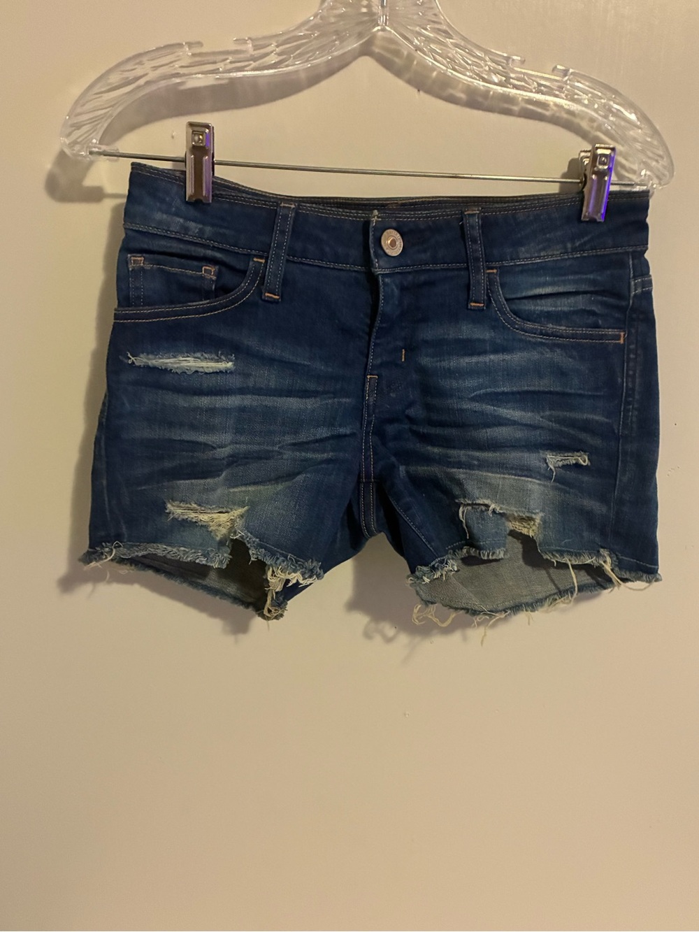 Daytrip Womens Shorts SZ 24 Distressed Denim